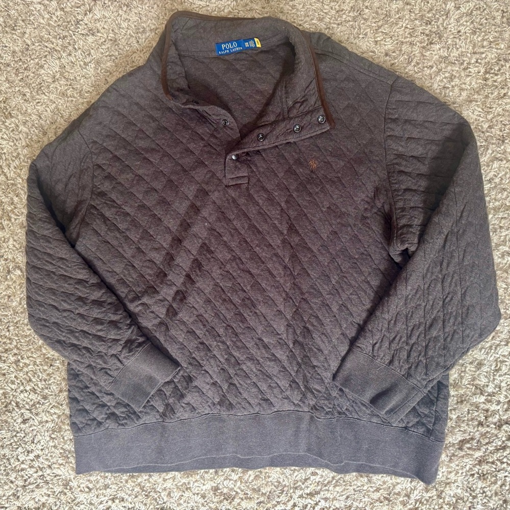 Polo by Ralph Lauren Brown Quilted Sweater